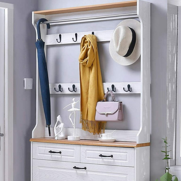 12 Pieces Double Prong Robe Hook Rustic Hooks Retro Cloth Hanger Coat Hanger Heavy Duty Double Prong Coat Hooks Wall Mounted Utility Hook with Screws Black Color Walmart