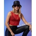 thumbnail image 6 of Men's Sexy Sheer Mesh Crop Top, Breathable See-Through Sleeveless Tank Top for Clubwear Music Festival Party, Men's Stylish Nightout Rave Vest Red XL, 6 of 7