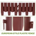 thumbnail image 4 of IFANLANDOR 4Pcs Plastic Flower Bed Border Fence Brown Landscape Border for Paths Outdoor Use, 4 of 8