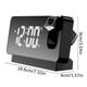 thumbnail image 3 of pstuiky Reloj de proyección con espejo, pantalla LED grande, función silenciosa, despertador electrónico creativo con proyección, 3 of 9