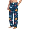 thumbnail image 6 of Pofeuu Ocean Floor Animals Print Men's Pajama Pants, Soft Lounge Pajama Pants with big pockets for Men Plaid Pj Bottoms-Large, 6 of 6
