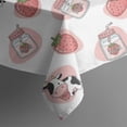 thumbnail image 5 of White Cow Strawberry Jar Pattern Square Tablecloth,Waterproof Square Table Cover,Wipeable Spillproof Washable Table Cover for Home Kitchen Party Decor 52"x52"(132x132cm), 5 of 6