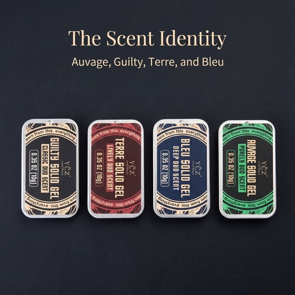 Ycz 4 Pack Men's Cologne Balm,Solid Perfumes in Different Scents 1.4oz gift set,Easy to Carry,Perfect for Summer Travel and Business Trips