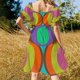 thumbnail image 5 of Mod Eyes In The Wood diseño psicodélico vestido de manga corta ropa mujer verano vestidos de fiesta elegantes para mujer, 5 of 7