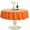 Orange, variant on Round Tablecloth, Waterproof & Stain Resistant Table Cloth Wrinkle Free Fabric Washable 210GSM Polyester Table Cover for Spring/Party/Outdoor - 60 inch,White