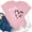 Pink, variant on Baqcunre valentines day shirts women, Graphic Tees Women Top Valentine'S Color Love T-Shirt Printed Solid Short Day Sleeve Women'S Blouse Tops For Women 2023 Tshirts Shirts For Women White S