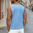 thumbnail image 4 of Taqqpue Men's Workout Tank Tops Casual Crew Neck Sleeveless Running Shirts Quick Dry Muscle Training Sports Gym Athletic Tees Summer Solid Color Beach T Shirts, 4 of 7