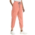 thumbnail image 2 of Medical Scrub Pants for Women Quick Dry Jogger Scrub Pants with Pockets Drawstring Cargo Pants Mid-Rise Womens Scrubs Pant Pink M, 2 of 8