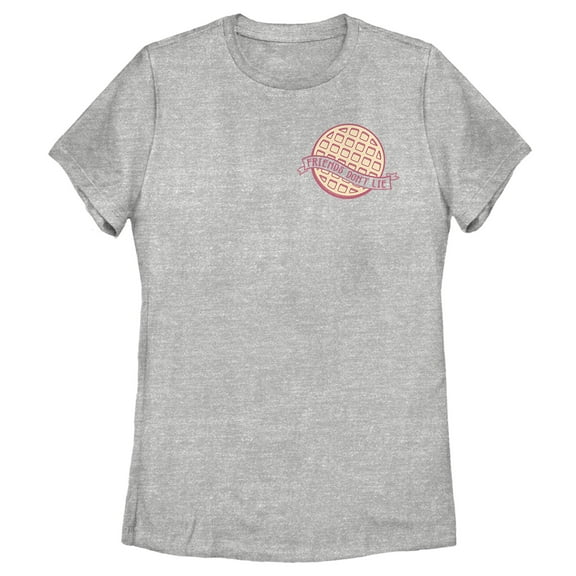 Netflix Women's Stranger Things Friends Don't Lie Waffle Badge Graphic T-Shirt