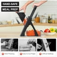 thumbnail image 2 of 2025 Upgraded All-in-1 Mandoline Slicer with Safety Guard, Adjustable Thickness Vegetable Chopper, Detachable Blade & Cleaning Brush, Black Knight, 2 of 7