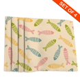 thumbnail image 2 of DouZhe Polyester Set de 4 Napperons, Drôle Mignon Poissons Griffonnages Modèle Résistant à la Chaleur Place Mats pour Table à Manger, 12 "x 18", 2 of 6