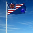 thumbnail image 2 of Dutern Double Sided First Responder Firefighter EMT Flag Banner 3 Ply with Brass Grommets 3x5 Feet, 2 of 4