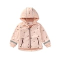thumbnail image 3 of Curuila Toddler Girls Coat With Zipper Long Sleeve Cartoon Print Hooded Jacket For Girls Winter Warm Casual Soft Outerwear Size 2-3 Years, 3 of 6