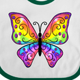 thumbnail image 4 of Inktastic Butterfly with Rainbow Wings Boys or Girls Baby Bib, 4 of 4
