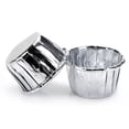 thumbnail image 1 of Advancent 50 piezas de tazas redondas para muffins de papel de aluminio para pasteles y magdalenas, herramientas para envolver, bandeja para cocinar, Cocina y Comedor Plata Advancent HA010050-05, 1 of 6