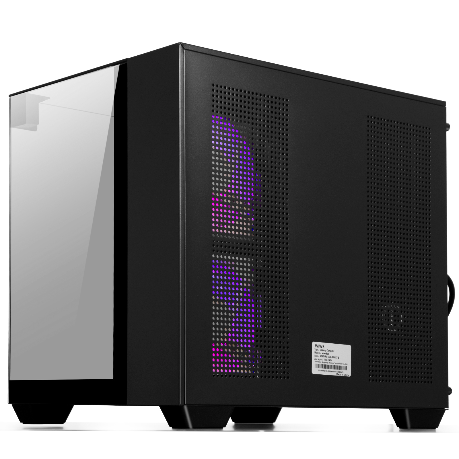 WIWB Gaming PC, Ryzen 5 5500, RX 6500 XT 4GB, 16GB DDR4, 1TB SSD, WiFi 6, 1080p Esports
