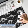 thumbnail image 4 of Long Mouse Pads for Desk,Black Dinosaurs Skeleton Text Pattern Desk Mats on Top Of Desks, Desk Mouse Pad Extra Large with 3mm Non-Slip Base and Stitched Edge for Gaming,Office,Work,Home 31.5"x15.7", 4 of 6