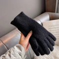 thumbnail image 5 of Guantes cálidos de lana con dos dedos para invierno, unisex, de lana muy elástica, para exteriores, anticongelante, para cama y desayuno, 5 of 5