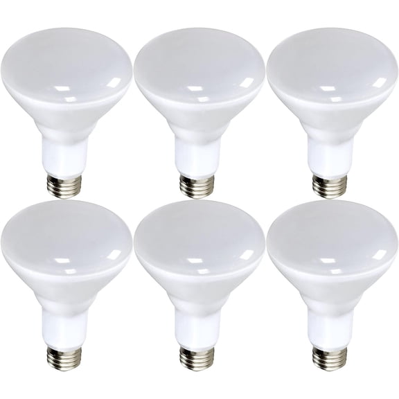 Satco S9635 - 11.5 Watt LED BR40 Reflector Light Bulbs - 3000K - 120V (6 Pack)