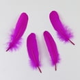 thumbnail image 3 of 50 piezas de plumas naturales de 5 a 8 pulgadas para manualidades y decoración de ropa. Rosa roja, 3 of 7