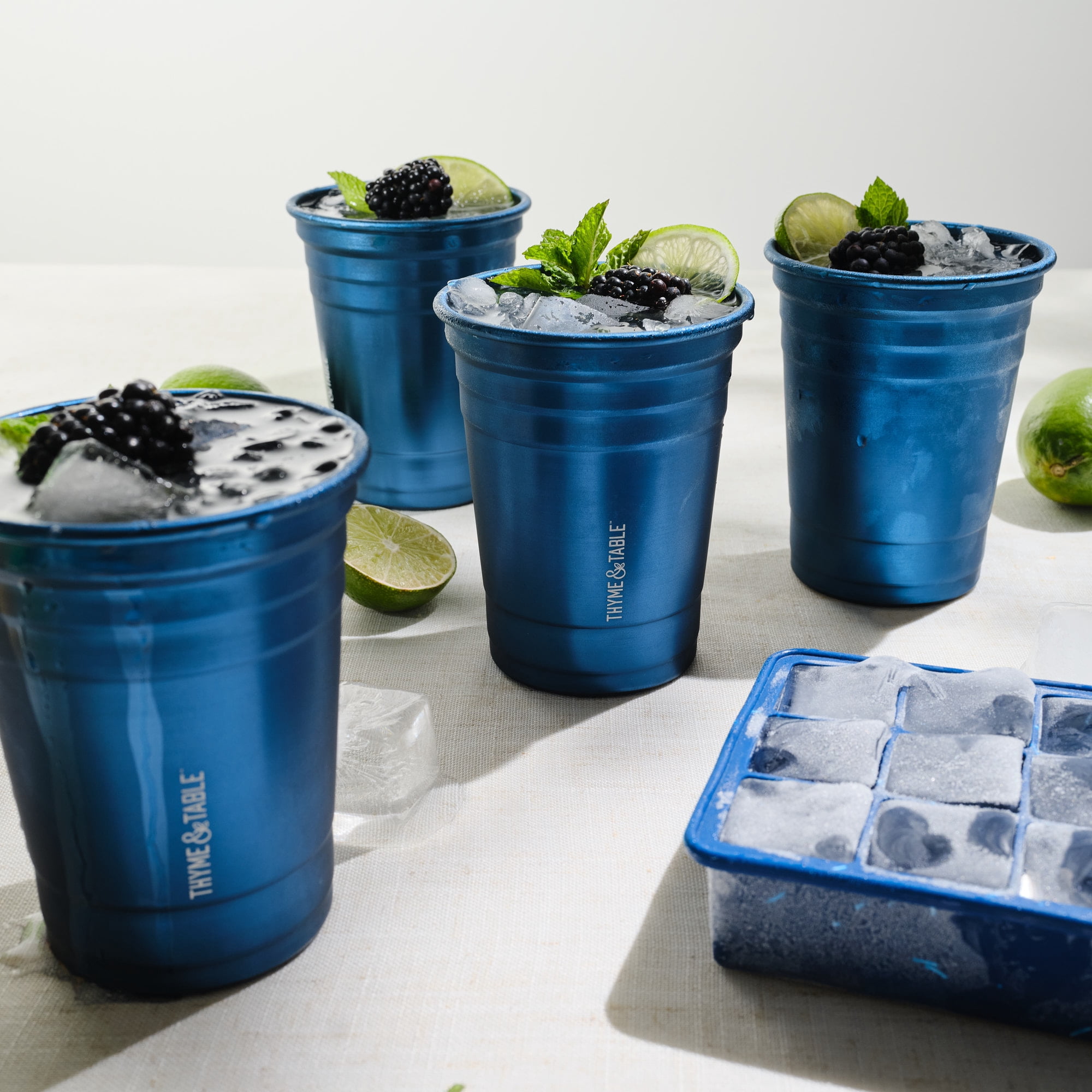 Thyme & Table 4-Pack 17 oz Blue Party Cups