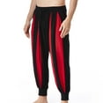 thumbnail image 6 of Lovskoo 2024 Mens Casual Harem Pants Baggy Closed Bottom Color Block Trendy Casual Drawstring Elastic Waist Pocket Trousers Sport Pants Red S, 6 of 9