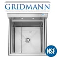 thumbnail image 3 of GRIDMANN Stainless Steel Utility Sink with 24" x 24" Bowl, NSF Commercial Kitchen Prep Sink, 3 of 7