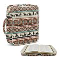thumbnail image 2 of Xixirimido Quilted Bible Cover Case for Women Men Large Carrying Bag Book Tote Bags with Handle Bible Study Supplies Christian Gifts, Aztec Tribal Geometric Cowboy Pattern, 2 of 7