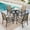 38" Round Table, variant on MF Studio 5-Piece Outdoor Patio Dining Set, 37" Metal Square Outdoor Patio Table and Textilene Chairs, Black & Brown-gray