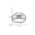 thumbnail image 5 of Gem & Harmony Pure Heart Ring in Sterling Silver with Synthetic Cubic Zirconia (CZ) for Women, 5 of 6