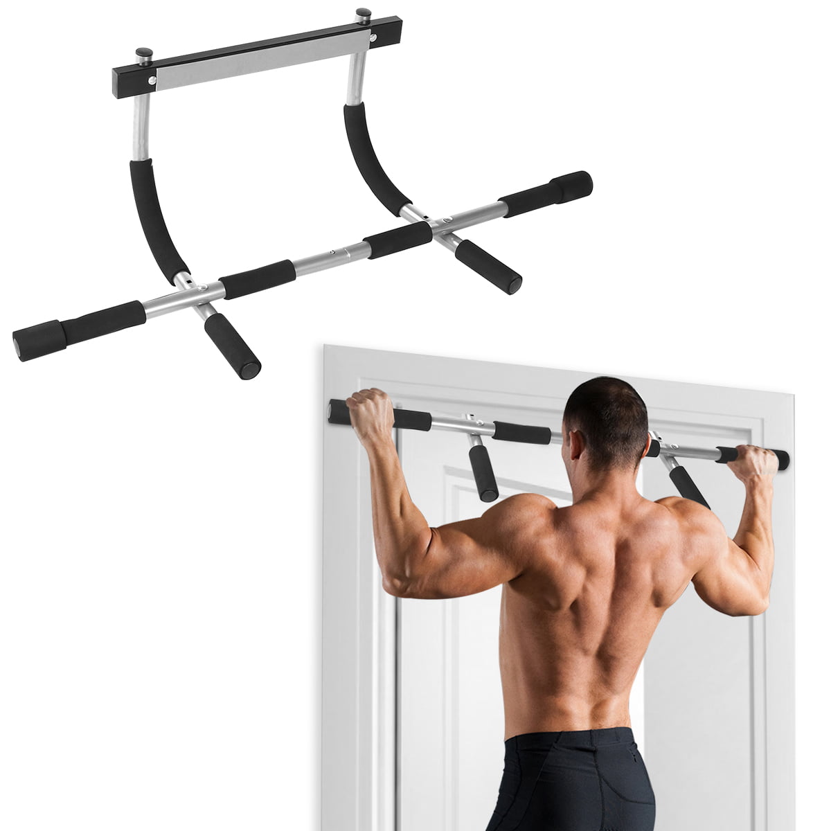 Multifunctional Portable Gym System，Home Gym Exercise Equipment Strength Training Upper Body Workout Bar Tescat Pull Up Bar 