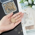 thumbnail image 2 of About 2 Colors Drop Earring Making Kit 40pcs Stainless Steel Rectangular Stud Earrings with Loop 40pcs Heart Charm Linking with 40pcs Jump Ring and Ear Nuts Head Pin, 2 of 8