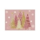 thumbnail image 2 of Manteles individuales aislantes con diseño de árbol de Navidad | Manteles festivos con protección térmica | Manteles decorativos de tela verde, roja y rosa, 2 of 5