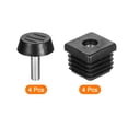 thumbnail image 3 of Patas de nivelación Uxcell, inserto de tubo de nivelación ajustable para muebles de plástico M6x25x25mm, 3 of 6