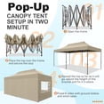 thumbnail image 6 of COBIZI 10x20 Pop Up Canopy Tent Heavy Duty with 6 Removable Sidewalls,Commercial Pop Up Tent for Parties All Weather Waterproof Wedding Tent with Roller Bag(Khaki), 6 of 11