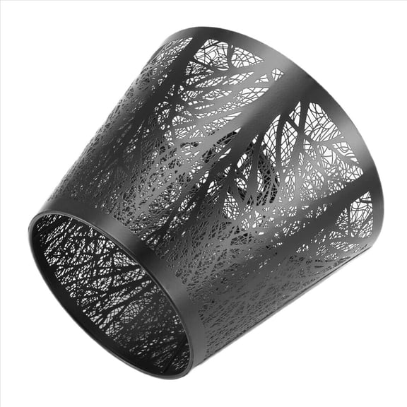 Small Lamp Shade, Metal Lampshade with Pattern of Trees for Table Chandelier Wall Black