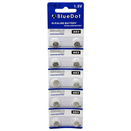- BlueDot Trading AG3 (also known as LR41 and LR736) Alkaline Button Cell Batteries - 10 Pack