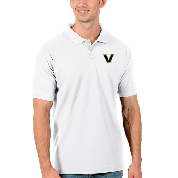 Men's Antigua White Vanderbilt Commodores Team Legacy Pique Polo