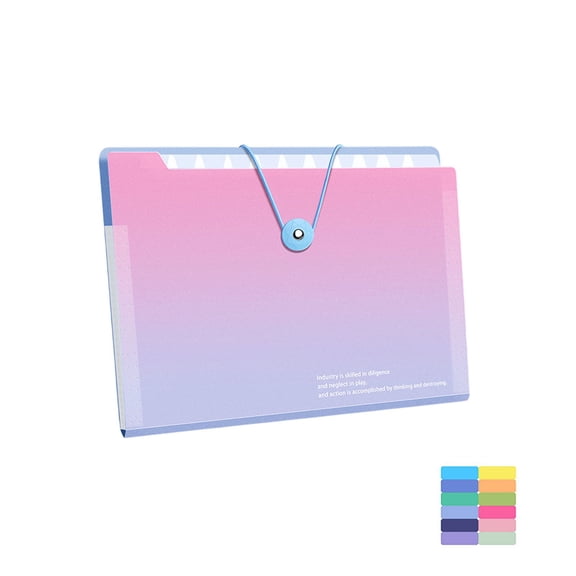 A4 Accordion File Bag - Large Capacity 8-Layer Document Organizer with Removable Labels, Waterproof Plastic Storage Folder for Students, Professionals, Home & Office, 12.8 x 9.84