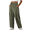 Green, variant on Cotton Pants Women Plus Size Pants Wide Leg Pants Drawstring Elastic Waist Lounge Pants Lightweight with Pockets