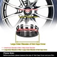 thumbnail image 3 of 2pcs 54mm 9 Lugs Car Wheel Hub Caps Universal Black with Carbon Fiber Pattern Epoxy Sticker, 3 of 6