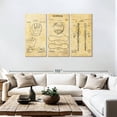 thumbnail image 3 of Elephant Stock Baseball Compilation Patent Wall Art - Horizontal Multi Panel Canvas - Living Room Wall Decor - Sports Multi Panel - Black And Beige Decor - 74" x 48", 3 of 8