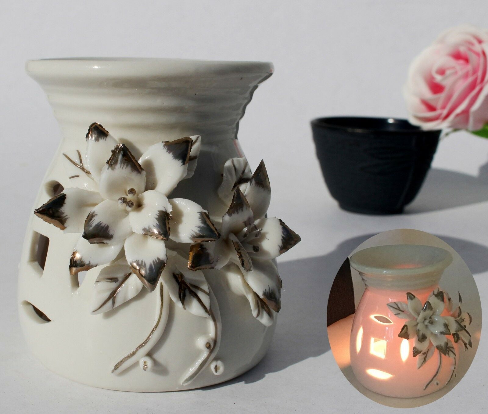 Nice Essential Oil Burner Diffuser Aroma Aromatherapy Humidifier Air Freshener EHD