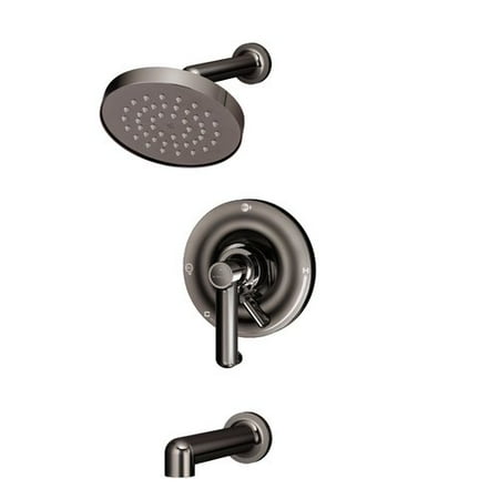 - Museo Single Handle Tub and Shower Faucet with Integral Diverter in Polished Graphite