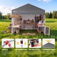 thumbnail image 5 of CROWN SHADES 10X10 Comercial Instant Canopy Pop Up Tent with Center Lock 4 Sidewalls Sto'N Go Bag Gray, 5 of 10