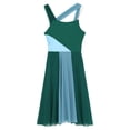 thumbnail image 3 of Yartina Womens Lyrical Ballet Dance Dress Camisole Leotard with Tulle Skirt Ballroom Green S, 3 of 5