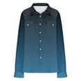 thumbnail image 4 of Men's Button Down Shirt Gradient Color Wrinkle Free Shirts Long Sleeve Cotton Work Shirts with Two Pockets, 4 of 5