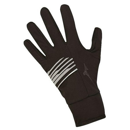 Mizuno Breath Thermo Softshell Running Glove, Size Medium, Black
