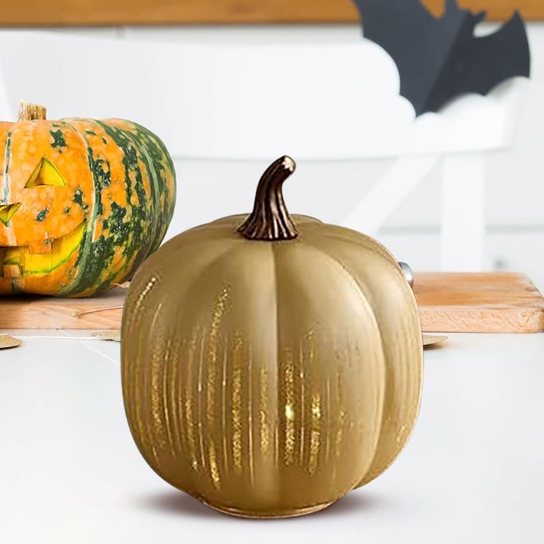 Set Of 2 Sparkling Starry Night Glass Pumpkins – LED Light-Up Fall & Halloween Decor With Timer