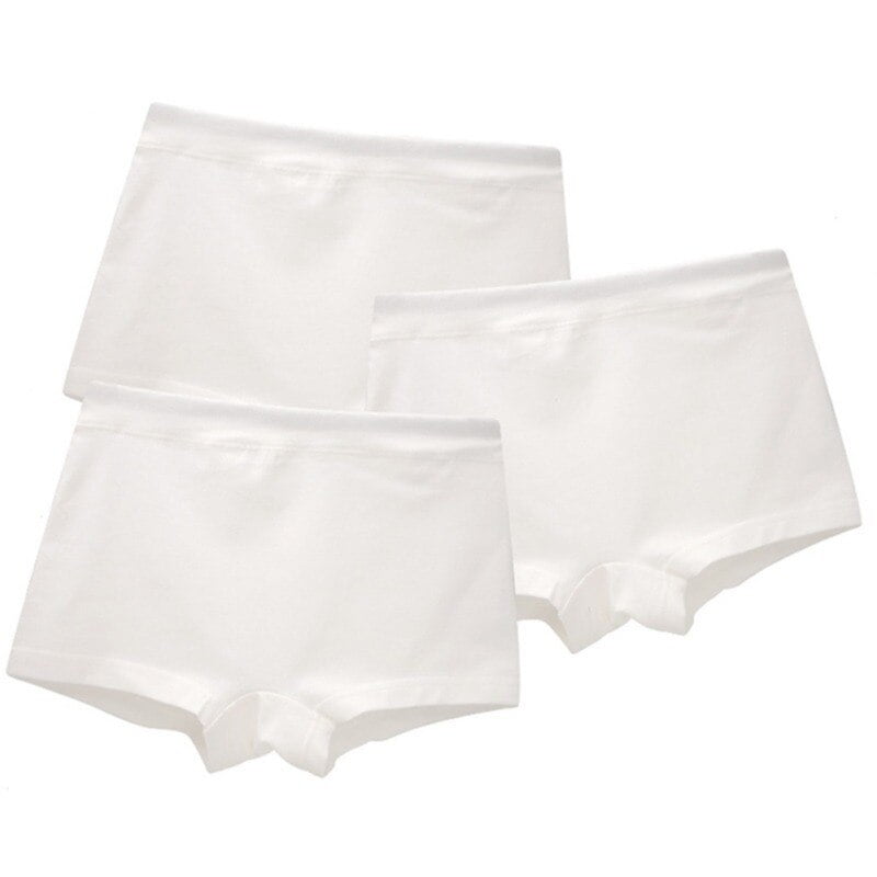 3Pcs/Set Cotton Kids Girls Underwear Panties Four Corners Cotton Big Children's Boxers Youth